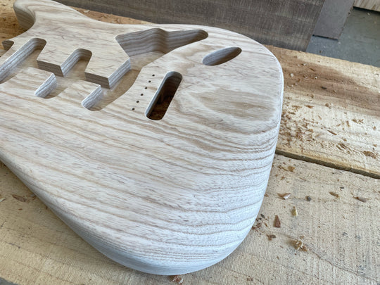 Raw Mid-70's Strat-Style Body - ONE PIECE
